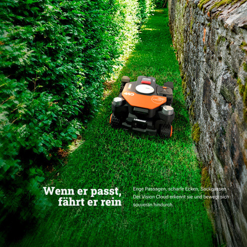 WORX Mähroboter Vision Cloud AWD M600 für ca. 600 m² in Orange und Schwarz mit Akku - Bild 3