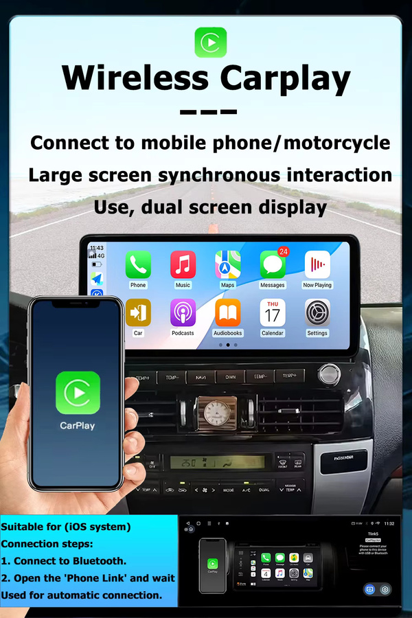 KJ-NAVI Android Multimedia Radio für Kia K3 2019-2022 mit 12,3 Zoll Display, CarPlay, GPS, Bluetooth und WIFI in Schwarz - Bild 4