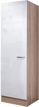Flex-Well Küchenschrank Valero Geschirrschrank in Weiß Hochglanz und Sonoma Eiche, B/T/H: 50 x 57 x 200 cm