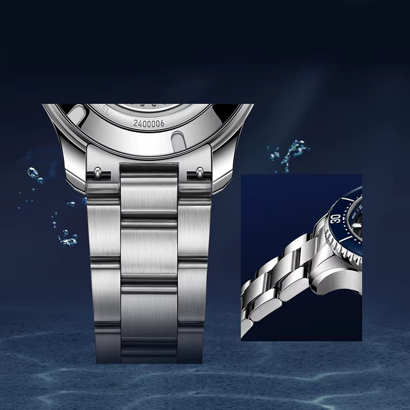 Seagull Armbanduhr, Automatik, Edelstahl, Mondphase, 43,5 mm, Herren - Bild 3