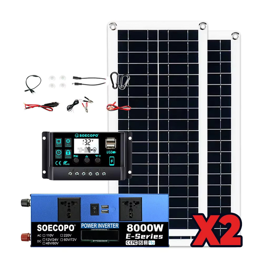 SOECOPO 8000 W Solarstrom-Komplettset mit 400 W Solarmodulen, Wechselrichter und 100 A Controller - Bild 4