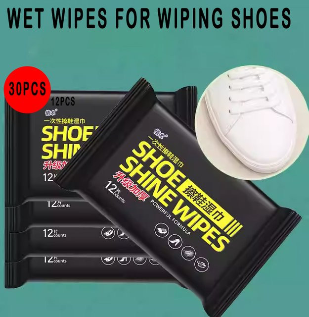 VIE LENTE Einweg Schuhreinigungstücher für Turnschuhe, Weiß - Bild 1