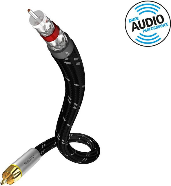 in-akustik Exzellenz Koax-Digital Kabel schwarz/silber 0,75 m - Bild 1