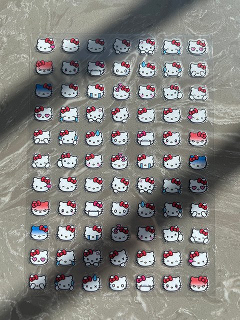 Wasserdichter Hello Kitty PVC Aufkleber in Multicolour für Schreibwaren, Laptops und Handyhüllen - Bild 1
