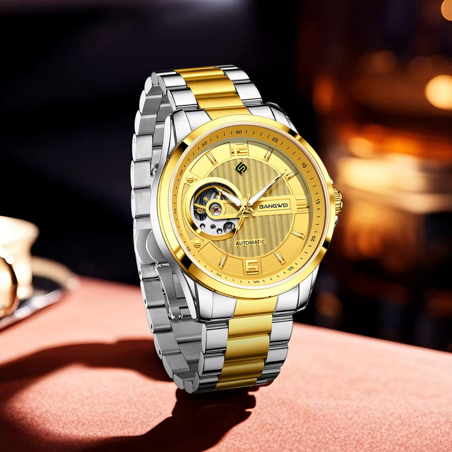 LIGE Armbanduhr Automatik, Edelstahl, Blau, Herren - Bild 2
