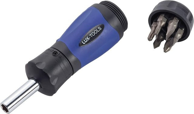 LUX-TOOLS Stubby Ratsche inklusive Bits in Blau - Bild 1