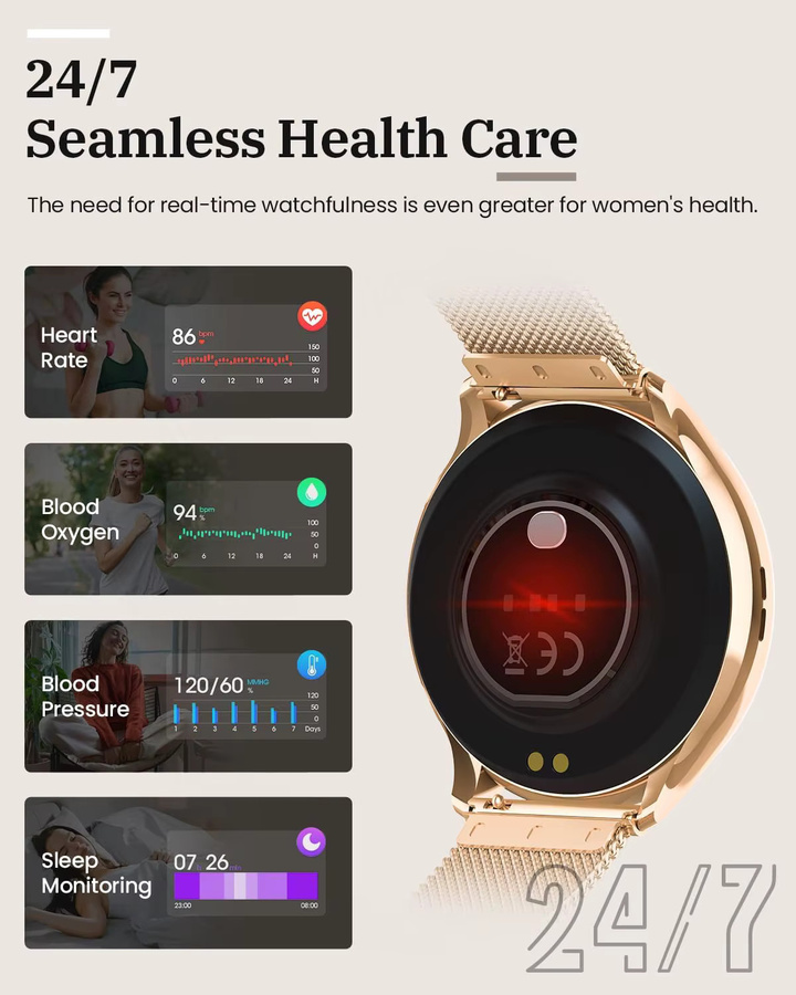 BOALZETD Smartwatch mit 1,43 Zoll AMOLED Display in Schwarz für Damen und Herren mit Anruf-Erinnerung - Bild 4