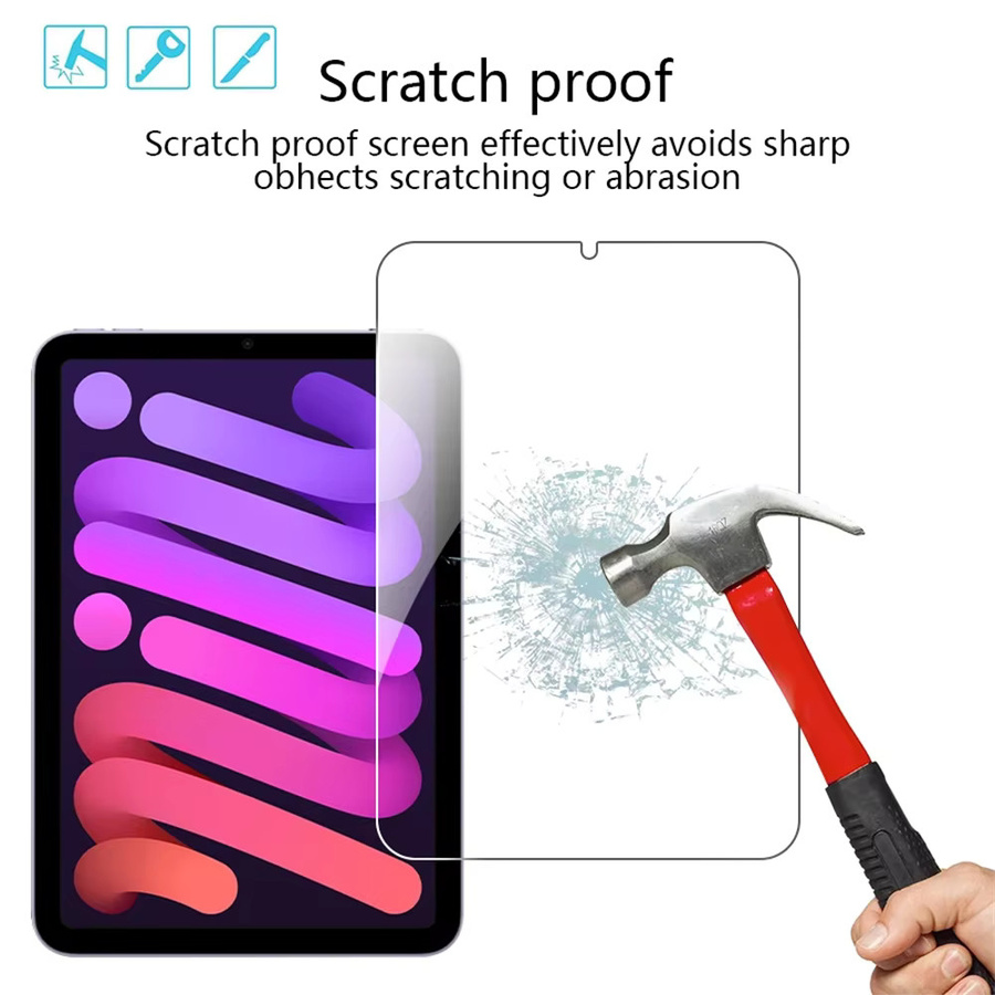 2 Stück Displayschutzfolie aus 9H gehärtetem Glas für Apple iPad und iPad Air in Transparent - Bild 2