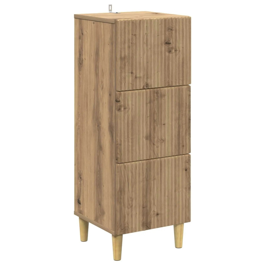 vidaXL Schubladenschrank Artisan-Eiche in Braun, B/T/H: 33 x 34,5 x 90 cm - Bild 2