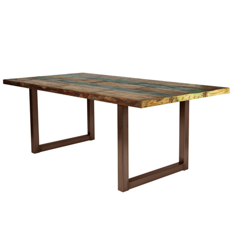 SIT Tisch TABLES & CO aus Altholz und Stahl in Braun, H: 76,5 cm, B: 100 cm - Bild 2
