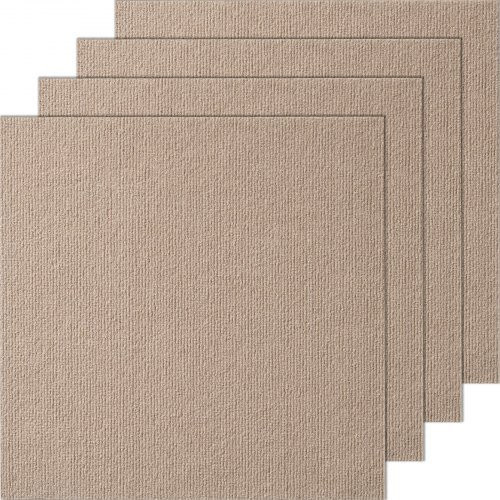 VEVOR Teppichfliesen selbstklebend, 10 Stück, Farbe: Braun, B/B: 45,7 x 45,7 cm - Bild 1