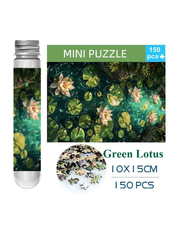 MaxRenard Grüner Lotus Puzzle, 150-teiliges Set, Familienspiel - Bild 5