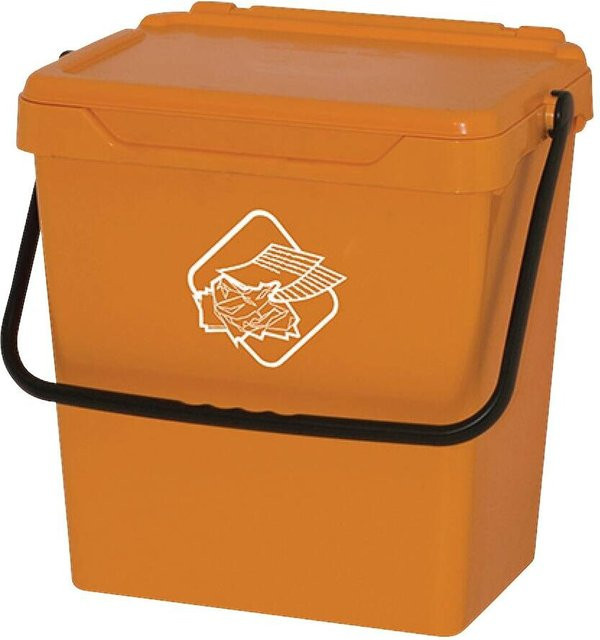 Eco-Logico Eimer aus Polypropylen in Gelb mit Deckel und Griffen, B/H/T: 30,5 x 39 x 30 cm - Bild 1