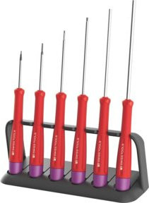 PB Swiss Tools Sechskant-Elektronik-Schraubendreher-Satz, 6-teilig, Rot - Bild 1