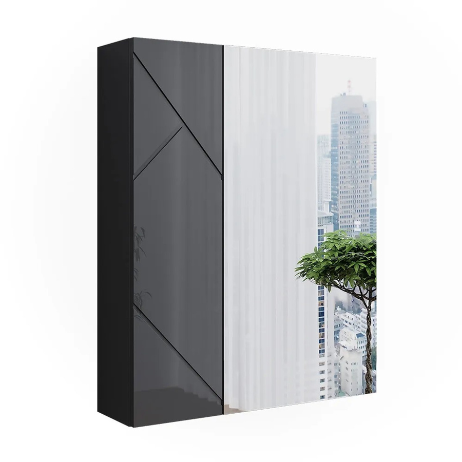 Vicco Badspiegelschrank Irma Anthrazit Hochglanz B: 60 cm, H: 75 cm - Bild 2