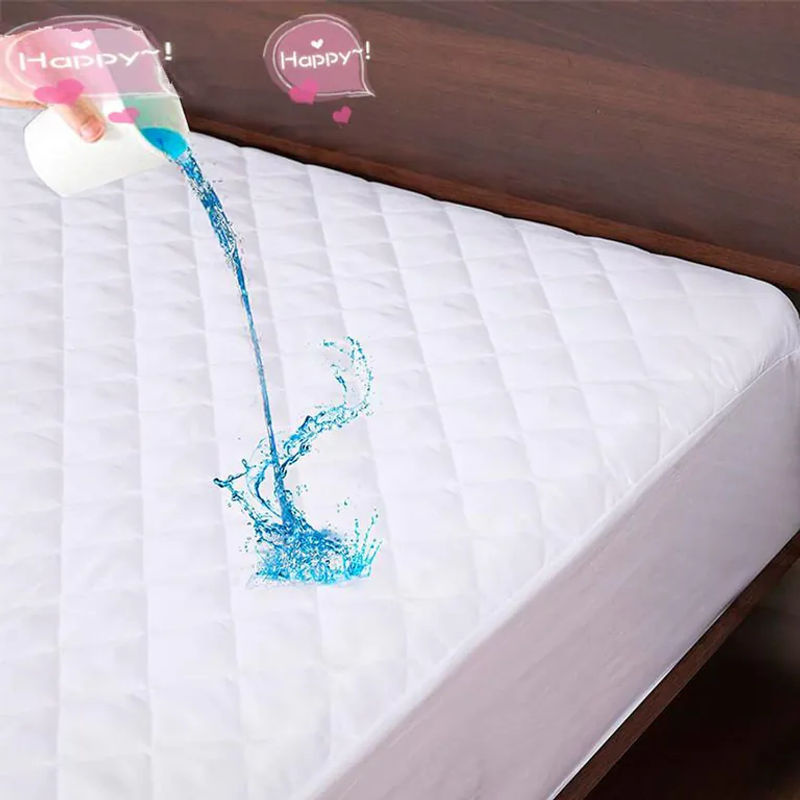 Wasserdichter und gesteppter Matratzenschoner von Your Warm Home in Weiß, atmungsaktiv und geräuschlos, B/T/H: 99 x 190 x 36 cm - Bild 3