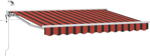 vidaXL Elektrische Ausziehbare Markise mit Fernbedienung, Orange und Schwarz, B: 300 cm, T: 250 cm - Bild 1