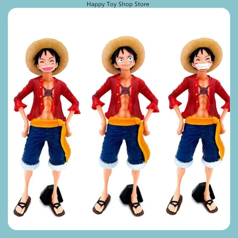 Bandai One Piece Ruffy Anime-Figur in stehender Pose mit lächelndem Gesicht als Desktop-Dekoration - Bild 3