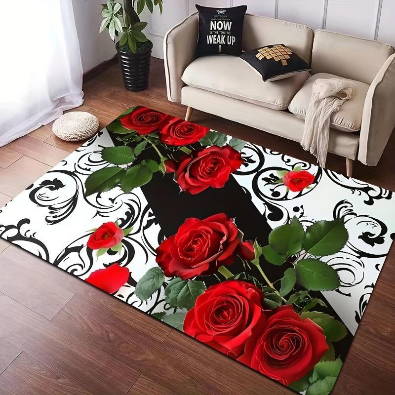 Rutschfester Küchenteppich mit Rosenmuster von Karpetti, B/B: 40 x 60 cm - Bild 1