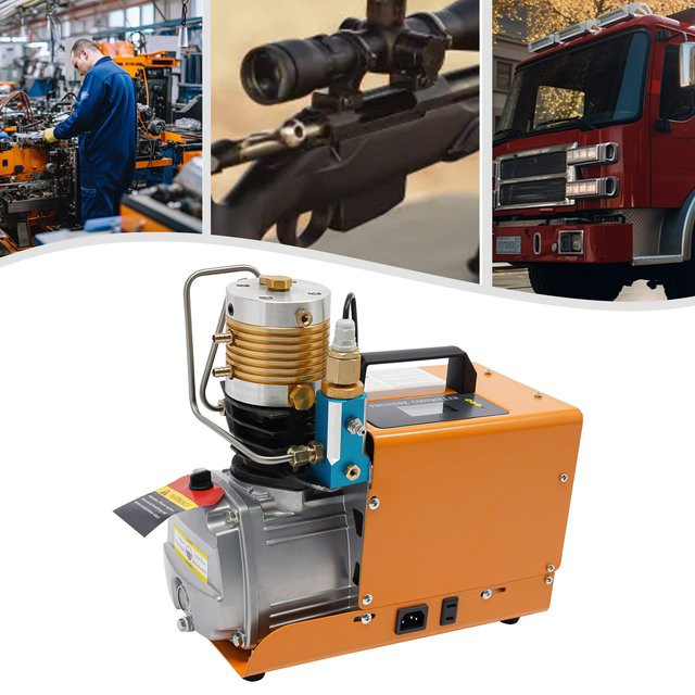CNCEST Tragbarer PCP-Luftkompressor in Orange mit 1,8 kW und 2800 U/min für industrielle Pipeline-Tests - Bild 1