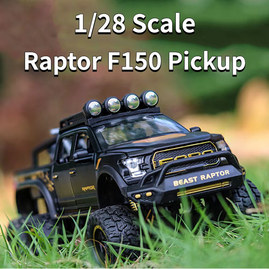 YBC YIBAICHENG Raptor F150 Pickup Automodell, Maßstab 1:28, Metall, Blau - Bild 1
