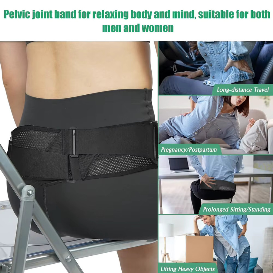Sacroiliac SI Joint Hüftgurt, Unisex, verstellbare Kompressions-Beckengurt-Hüftstütze - Bild 4