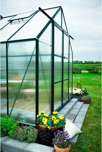 Halls Gewächshaus Magnum 108 in Grün mit 8,3 m² Fläche und 6 mm Stegdoppelplatten aus Polycarbonat, B/T: 257 x 322 cm - Bild 2