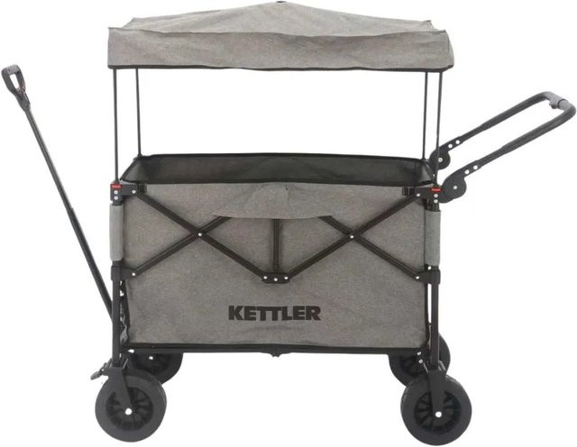 Kettler Bollerwagen EASY in Dunkelgrau, faltbar mit Bremse und verstellbarem Griff - Bild 1
