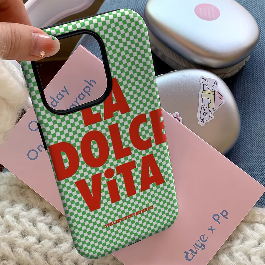 La Dolce Vita Italienisches Handyhülle mit doppelschichtiger Rückseite für iPhone 17 16 15 14 13 12 11 Pro Max Plus - Bild 4