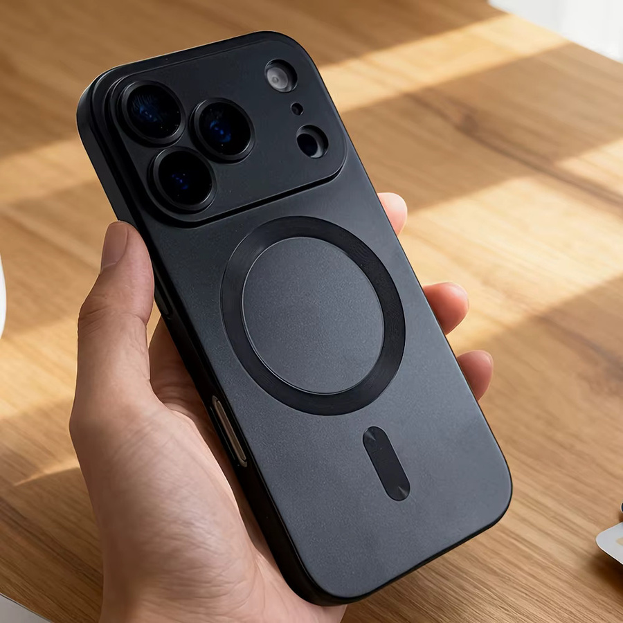 Magnetische Soft-TPU-Hülle für iPhone 17 Air 16 Pro Max 15 14 13 12 11 mit Linsenschutz und kabellosem Laden in Schwarz oder Blau - Bild 2