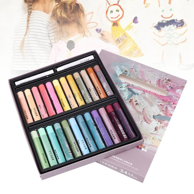 Igeteck Ölgemäldestift-Set mit 26 Pastellkreiden in Multicolour für Kinder - Bild 1
