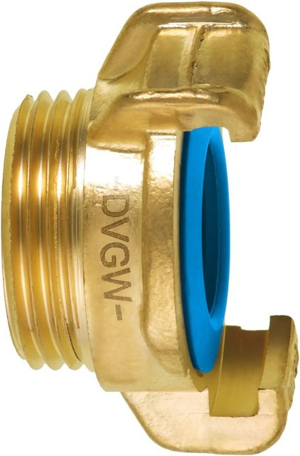 Geka Gewindestück K IG MS DVGW in Messing, Farbe: Blau/Gold, 13 mm (1/2 Zoll) - Bild 1