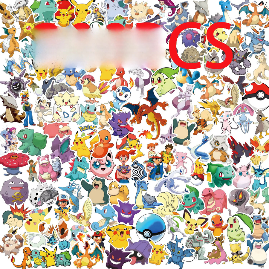 TAKARA TOMY Pokemon Anime Aufkleber Pikachu, Kawaii Aufkleber - Bild 1