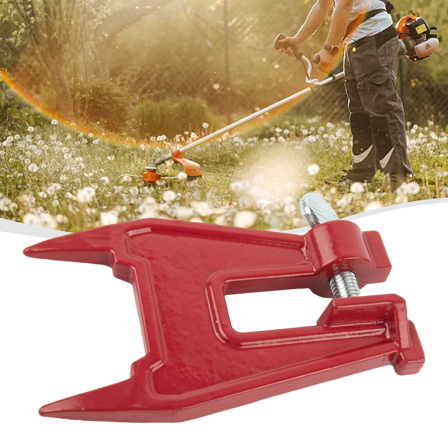 VIBRATITE Sägekettenschärfer mit Schraubstock und Metall-Halterung in Rot - Bild 4