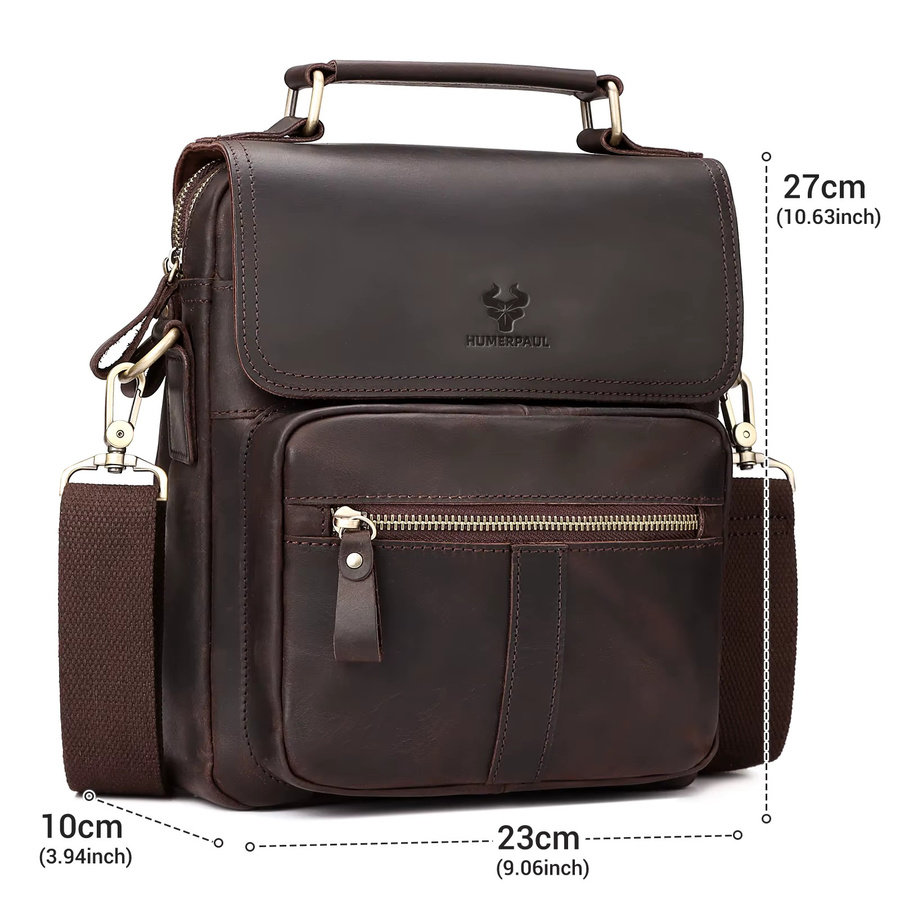 HUMERPAUL Messenger Handtasche, Rindsleder, Herren - Bild 4