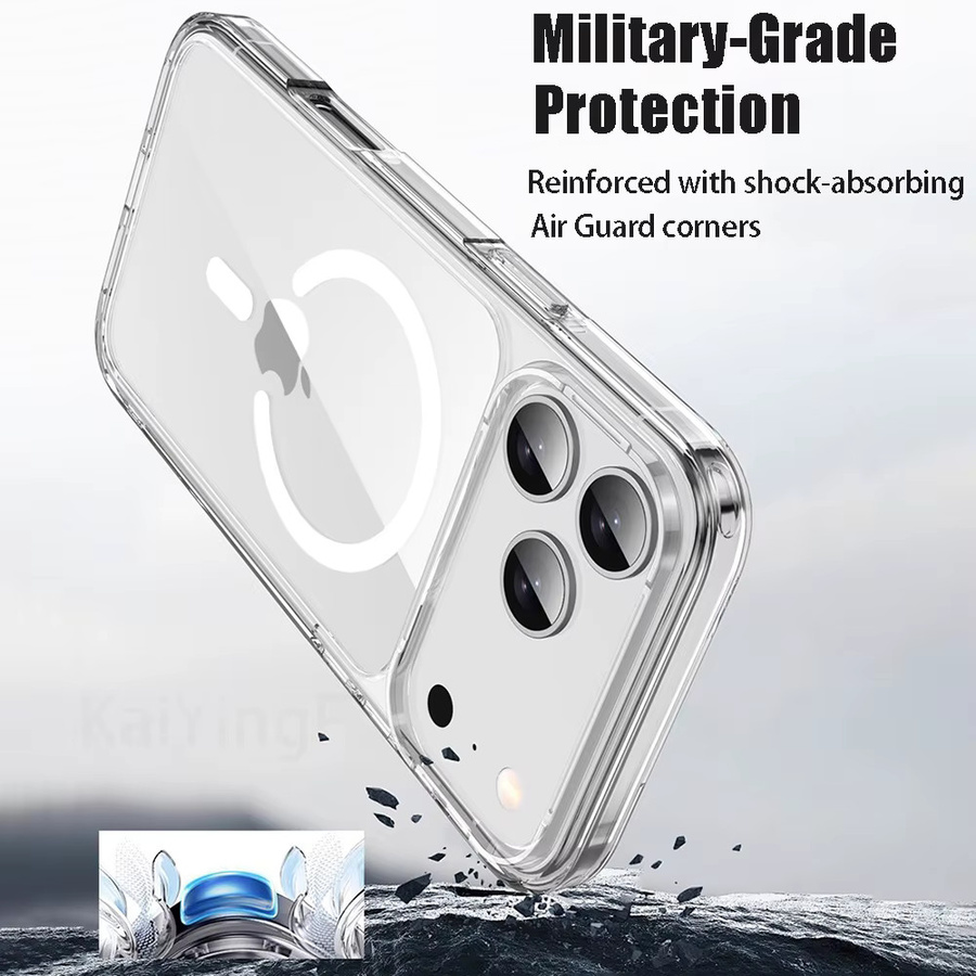 Magnetische transparente Handyhülle von KaiYingF für iPhone 17, 16, 15, 14, 13, 12, 11 Pro Max und XR mit MagSafe-Kompatibilität und Vergilbungsschutz - Bild 2