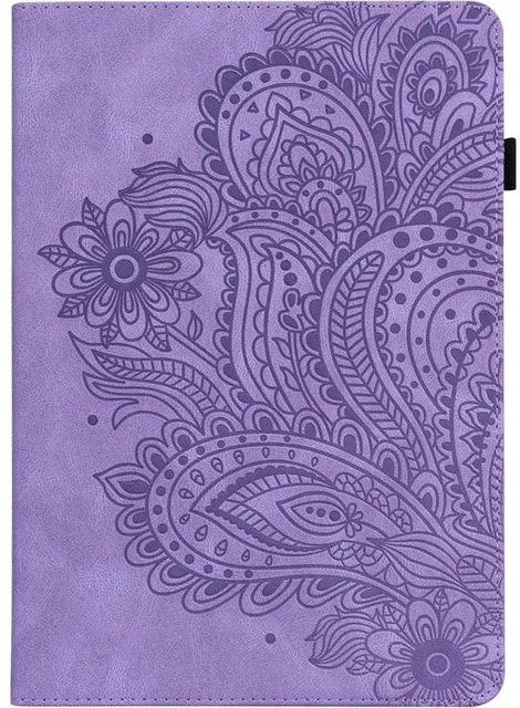 Luxuriöse Leder Wallet Tablet Hülle für Samsung Galaxy Tab A11 Plus SM-X230 in Lila, 11 Zoll Standfunktion - Bild 1