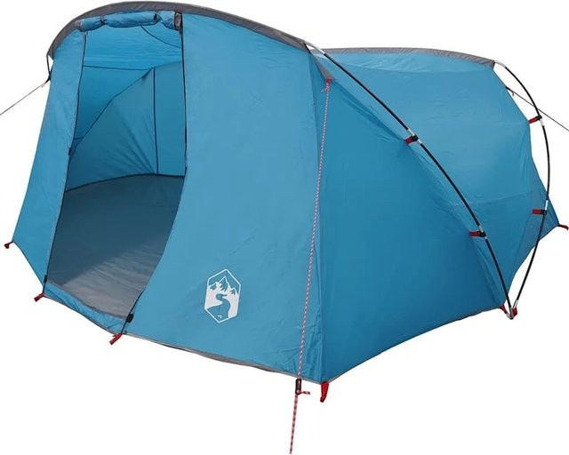 vidaXL Tunnelzelt mit Dach in Blau und Grau, B/T/H: 318 x 275 x 140 cm - Bild 1