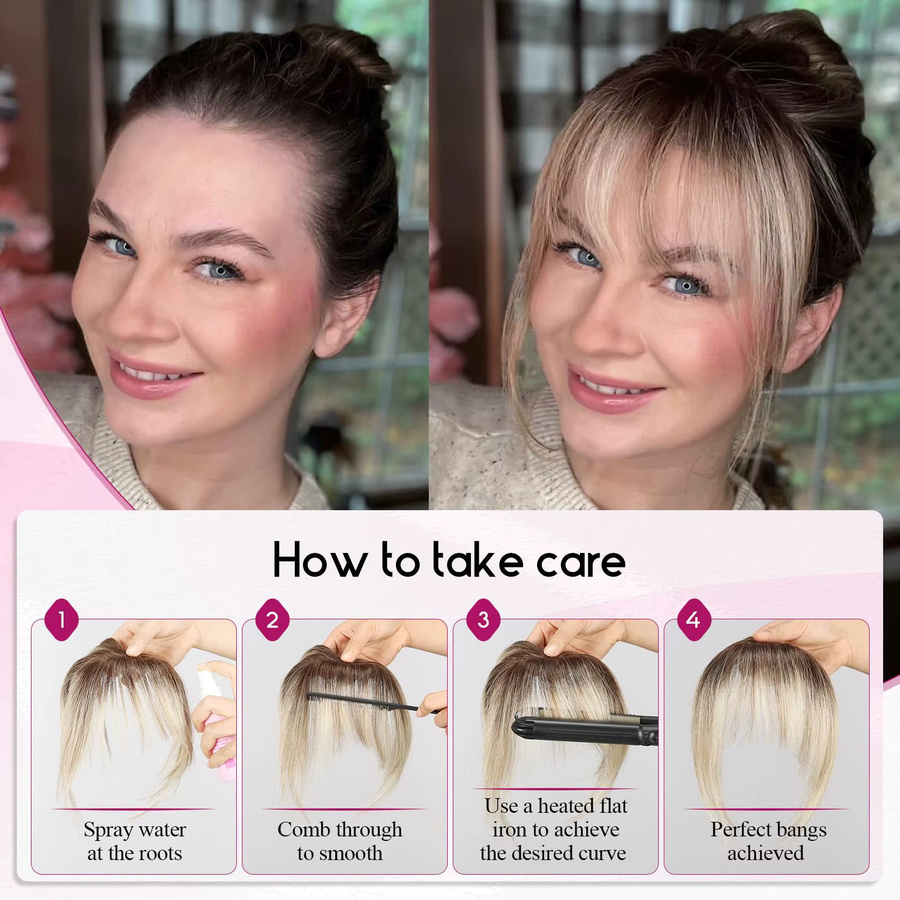 HAIRCUBE Echthaar-Pony-Clip, Honigbraun, Damen - Bild 6