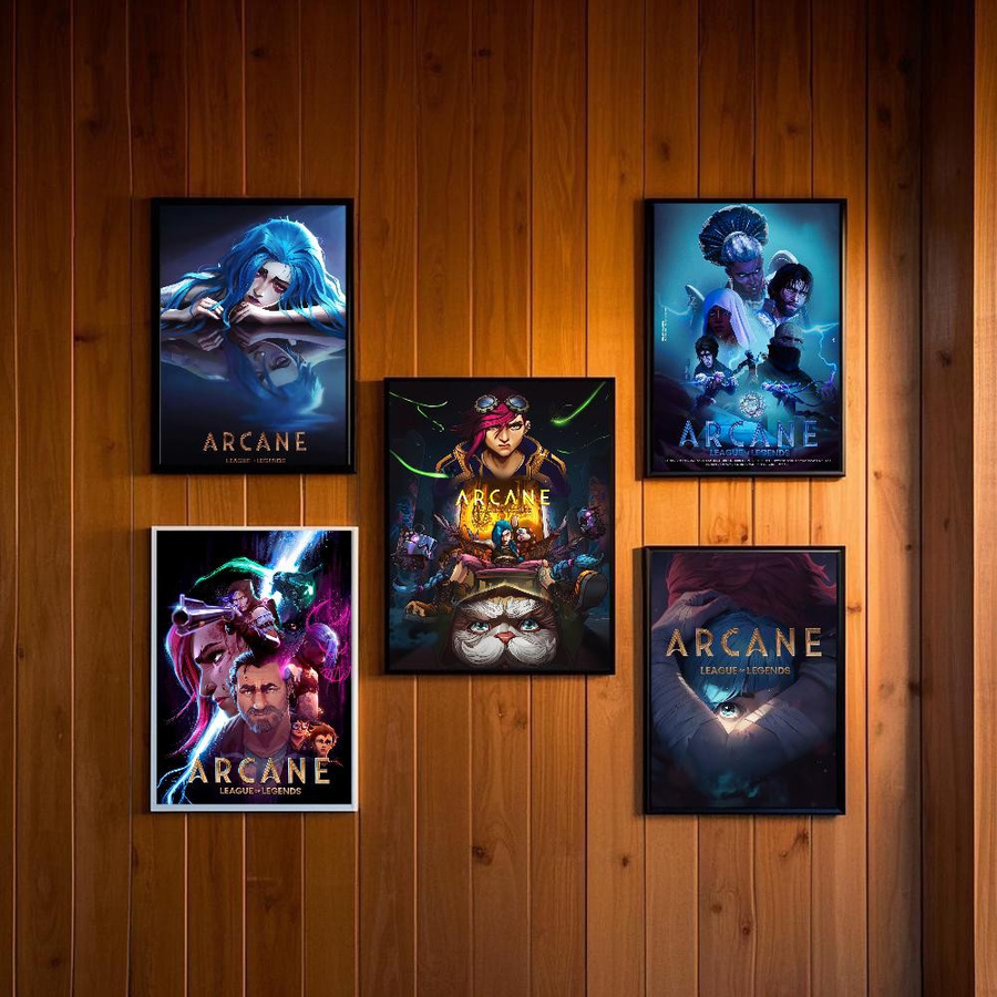 Sagittarius Gallery Arcane LOL Charakter Poster aus Segeltuch, Mehrfarbig, Breite: 21 cm, Höhe: 30 cm - Bild 1