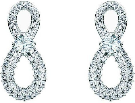 Swarovski Infinity Mini Ohrstecker, Weiß, Kristall, Damen - Bild 1