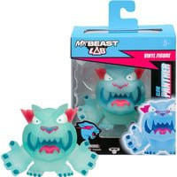 MrBeast Lab Glow Panther Vinyl-Spielfigur von Moose Toys in Blau und Pink - Bild 1