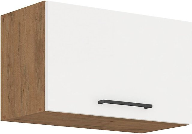 Vigo Kurzhängeschrank Lancelot Küchenzeile in Weiß Hochglanz mit Eiche-Elementen, Breite: 60 cm - Bild 1