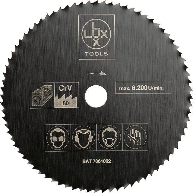 LUX-TOOLS CV-Minikreissägeblatt für Holz, Durchmesser: 89 mm, Farbe: Schwarz - Bild 1