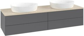 V&B Waschtischunterschrank Antao ohne Frontstruktur in Anthrazit lackiert B/T: 160 x 50 cm - Bild 1