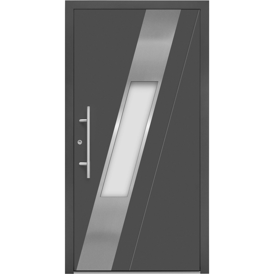 Splendoor Moderno Aluminium-Haustür mit Glaseinsatz, Anthrazit Metallic, B: 110 cm, H: 210 cm, Anschlag Links - Bild 2