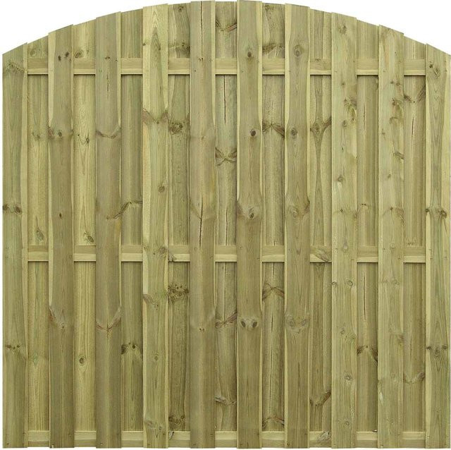 Sichtschutzzaun Multi Holzzaun mit Rundbogen B/H: 180 x 180 cm - Bild 1