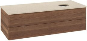 V&B Waschtischunterschrank Antao mit Frontstruktur in Weiß, B/T/H: 120 x 50 x 50 cm - Bild 1