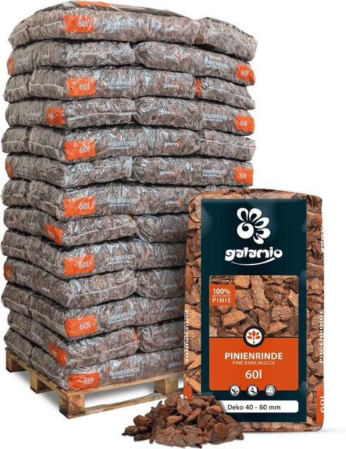Galamio Rindenmulch Pinie Deko 2340 l Palette - Bild 1