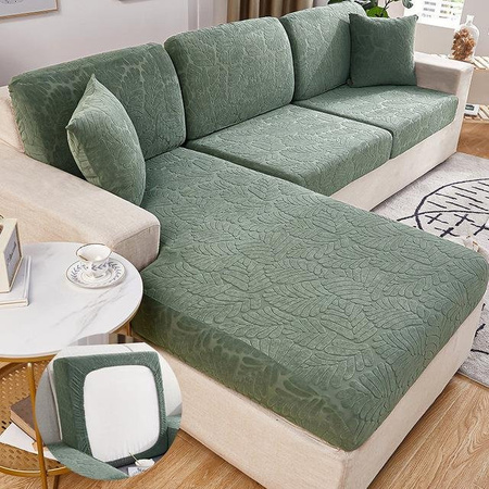 Housmife Jacquard Sofa Schonbezug in Grün, rutschfester Möbelschutz für 1-4 Sitzer